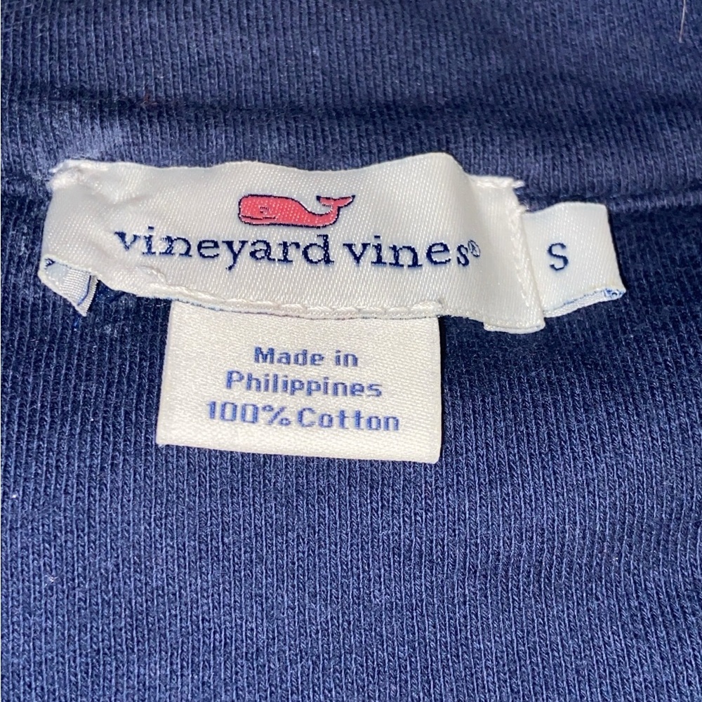 Vineyard Vines Navy Sweatshirt with Vibrant Shoulder Accents - Picture 3 of 4